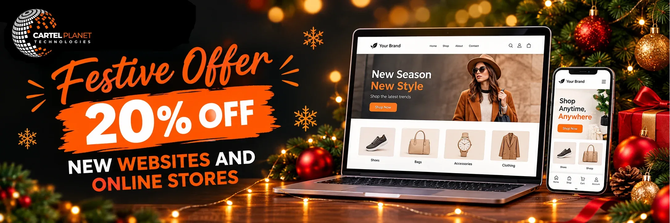 Festive offer: 20% off new websites and online stores