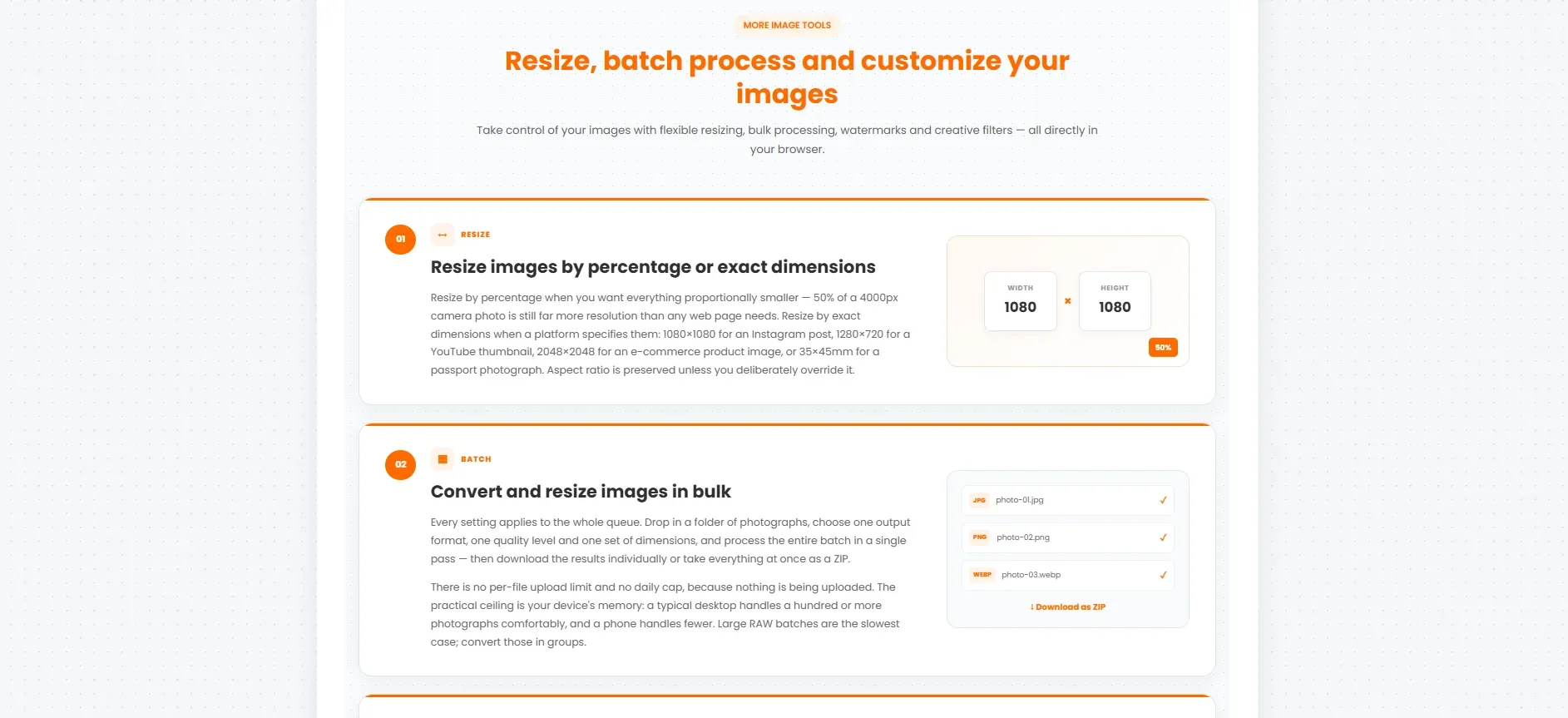 Image Converter & Compressor — website layout