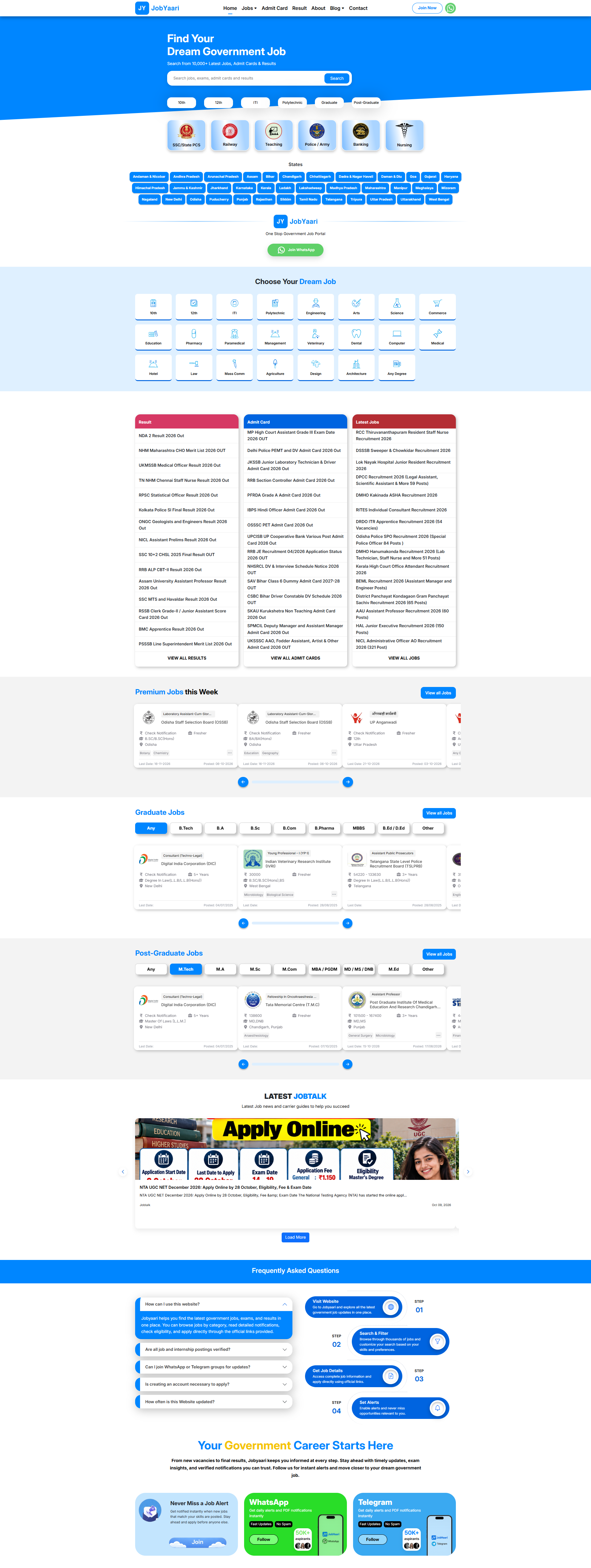 Job Yaari website screenshot